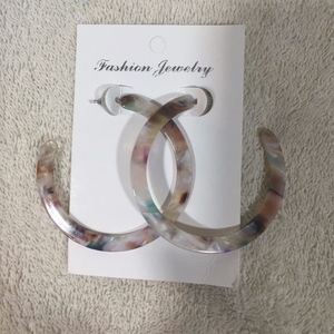 Acrylic hoop earring